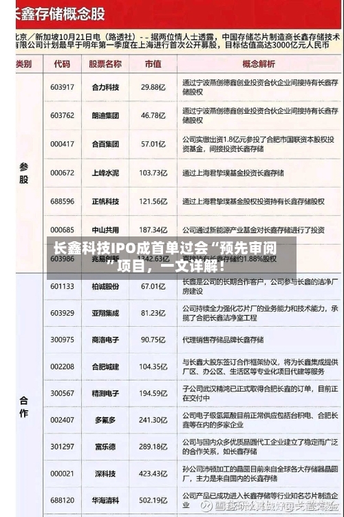 长鑫科技IPO成首单过会“预先审阅”项目，一文详解！-第3张图片