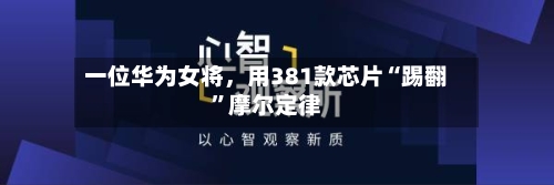 一位华为女将	，用381款芯片“踢翻”摩尔定律-第3张图片