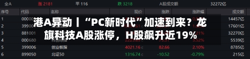 港A异动丨“PC新时代”加速到来？龙旗科技A股涨停，H股飙升近19%-第3张图片